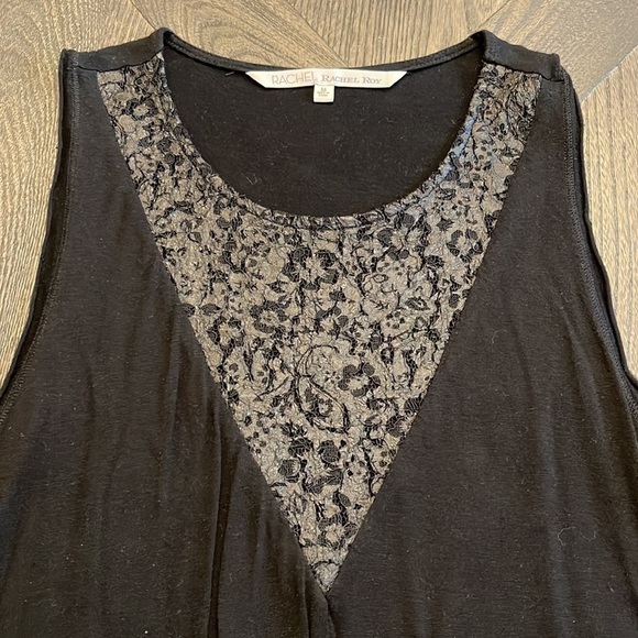 Rachel Roy Black Tank Top Medium - Picture 3 of 5